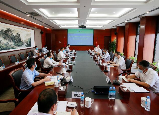 中國(guó)能建黨委書記、董事長(zhǎng)汪建平會(huì)見國(guó)華電力董事長(zhǎng)宋暢、總經(jīng)理李巍一行