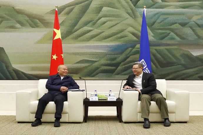 錢(qián)智民會(huì)見(jiàn)中國(guó)中鐵董事長(zhǎng)、黨委書(shū)記陳云