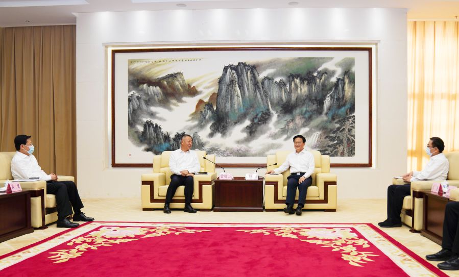 雷鳴山、韓君拜會(huì)安徽省委書(shū)記鄭柵潔
