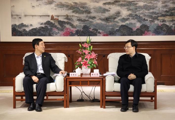 中國能建黨委副書記、總經(jīng)理孫洪水與南京市市長陳之常會談