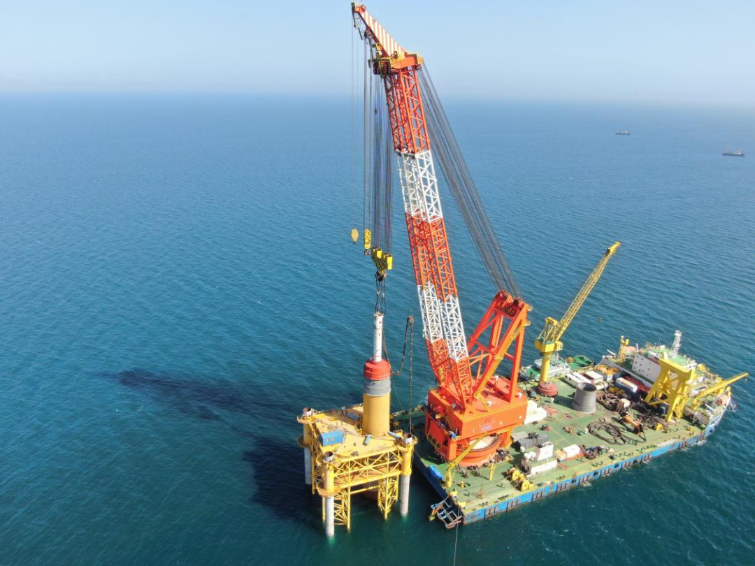 海南省首根海上風(fēng)電樁基下海，這個示范項目正式開工！